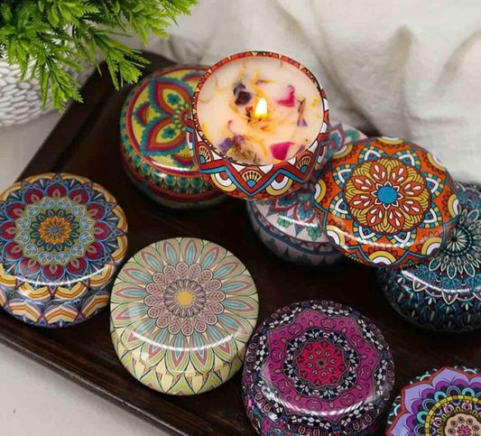4.5cm Scented Tin Candle (Pack of 1) (Multicolor) jyxge4-69