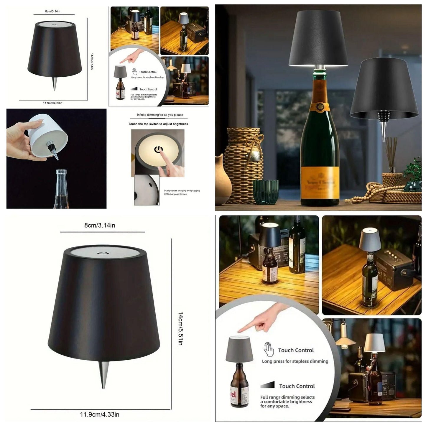 Wine Bottle Light Table Lamp - Style My Room