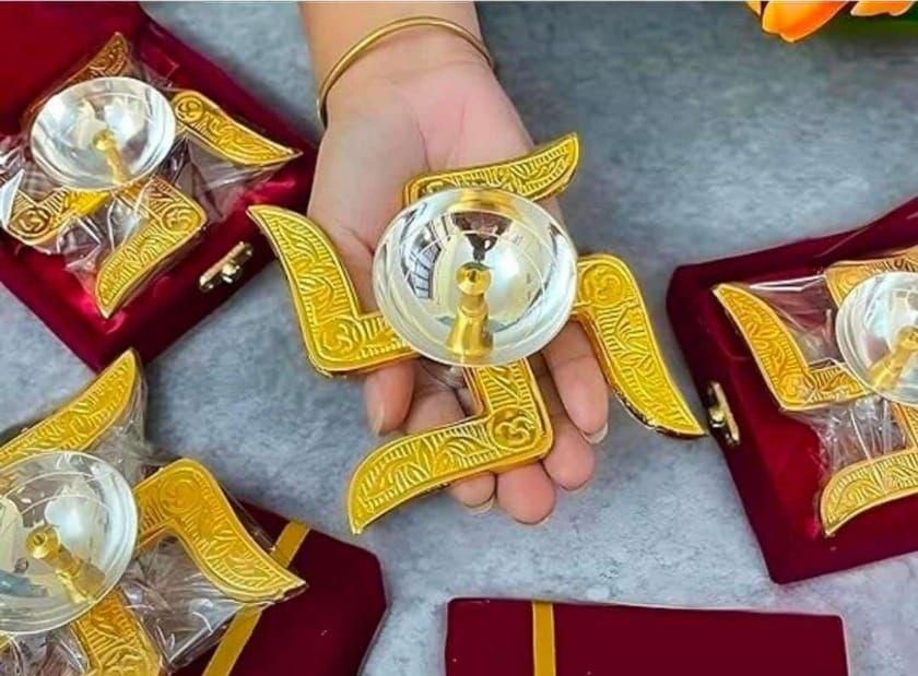 Brass Swastik Diya - Style My Room