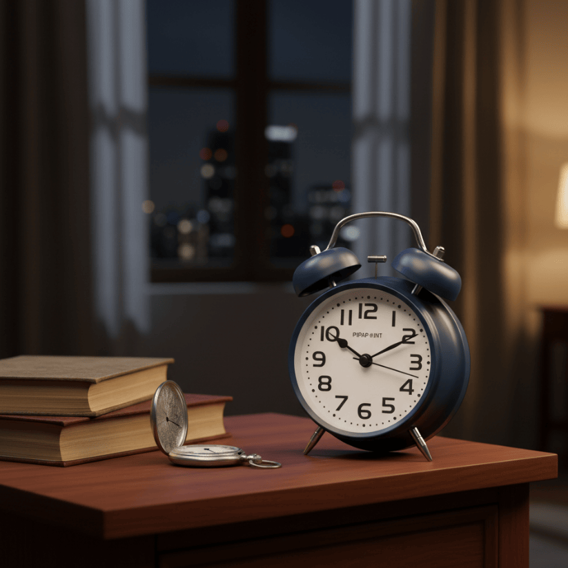 Luxe Retro Blue Twin Bell Alarm Clock Style My Room