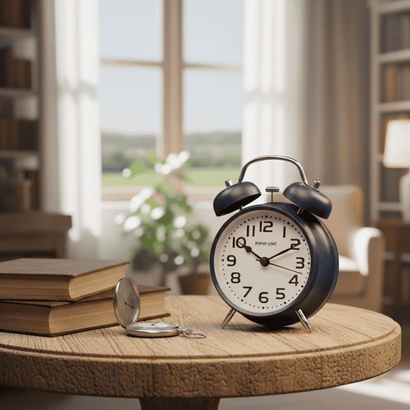 Luxe Retro Blue Twin Bell Alarm Clock Style My Room