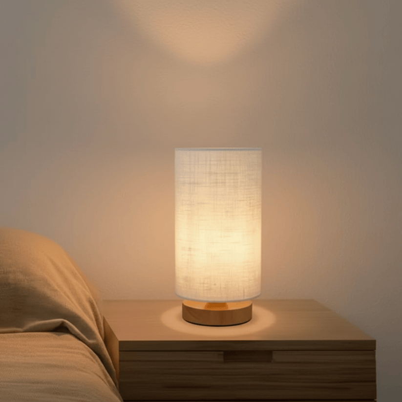 Wooden Table Lamp – Bedside & Study Table Lamp for Bedroom, Office, or Study Room Style My Room