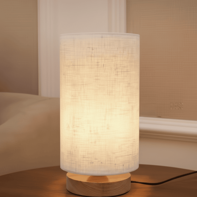 Wooden Table Lamp – Bedside & Study Table Lamp for Bedroom, Office, or Study Room Style My Room