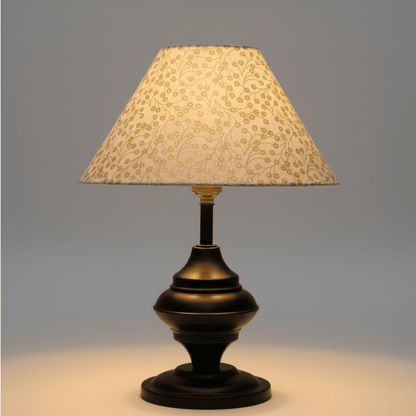 Beige & Gold Fabric Shade with Metal Base Table Lamp Style My Room