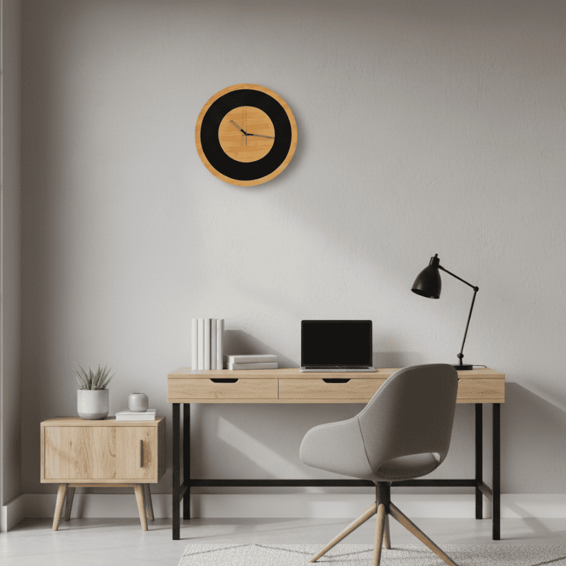 Stylish Wooden Wall Clock – Minimalist Design Style My Room