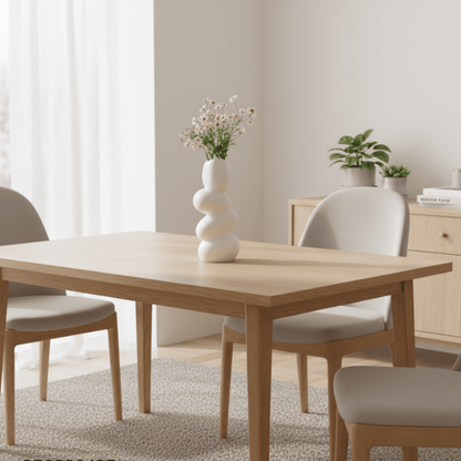 Pebble Ceramic Vase – 9" Off-White Egg Shape Table Centerpiece Style My Room