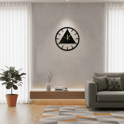 Modern Black Wooden Wall Clock – WCR-35 (12 Inch) Style My Room