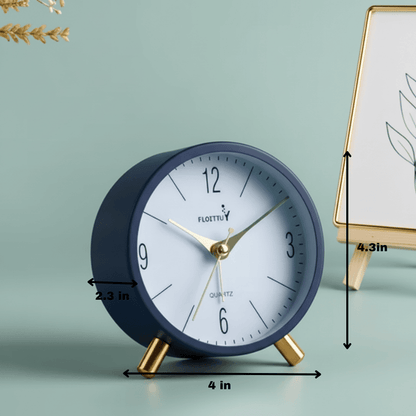 Elegant Blue Silent Desk Alarm Clock Style My Room