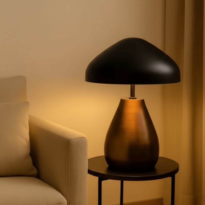 Royal Copper Antique Metal Table Lamp – Elegant Lighting for Room & Office Style My Room