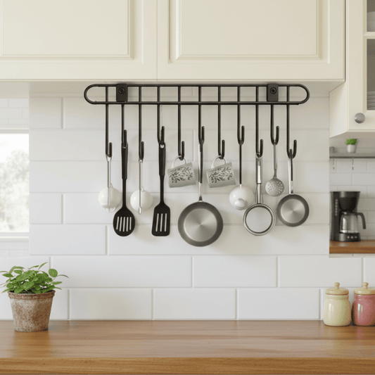 Premium Black Metal Key Holder – 11 Hook Wall-Mounted Organizer Style My Room