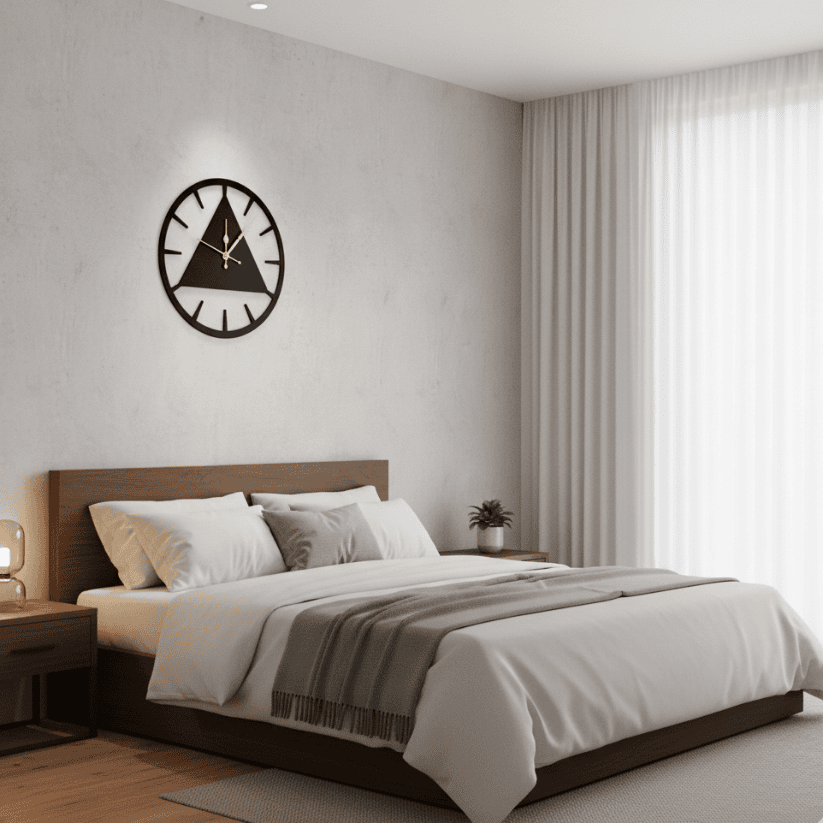 Modern Black Wooden Wall Clock – WCR-35 (12 Inch) Style My Room