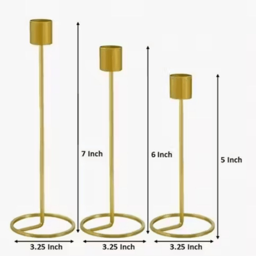 Set of 6 Golden Candle Holders – Luxury Home & Diwali Décor Style My Room