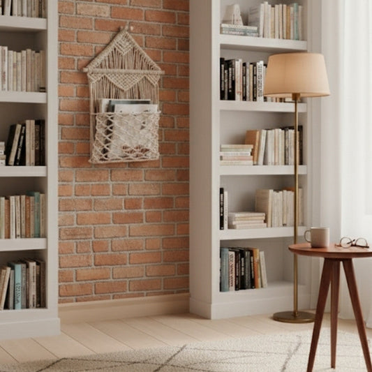 Handmade Macrame Wall Hanging with Pocket – Off-White Boho Home Décor Style My Room