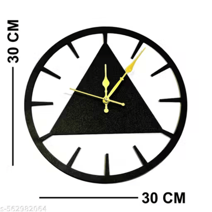 Modern Black Wooden Wall Clock – WCR-35 (12 Inch) Style My Room