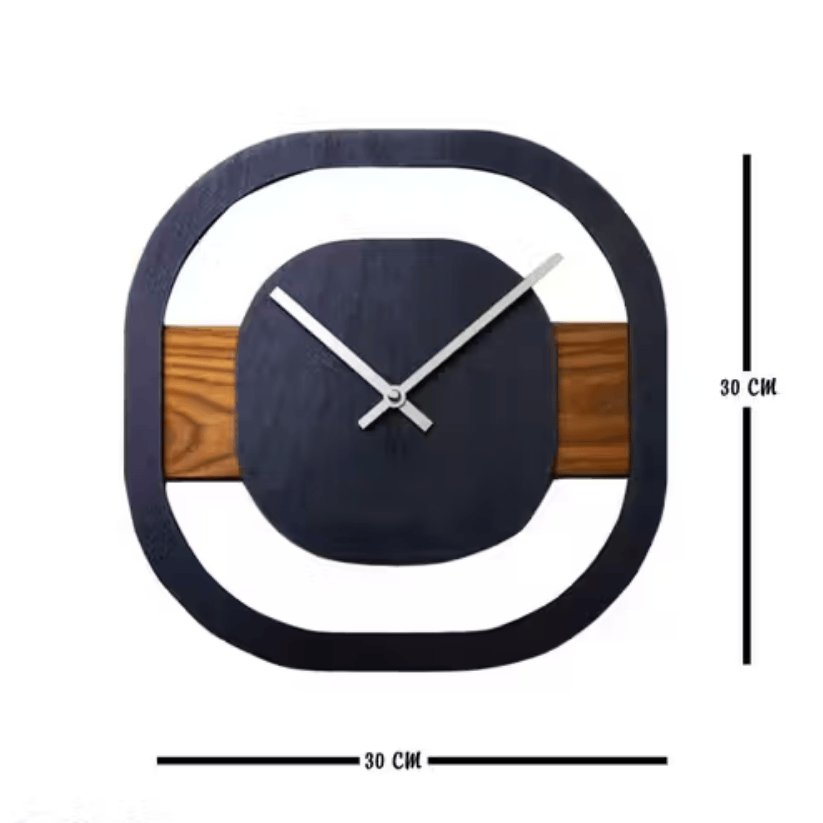 Modern Wooden Wall Clock – 12 Inch Style My Room