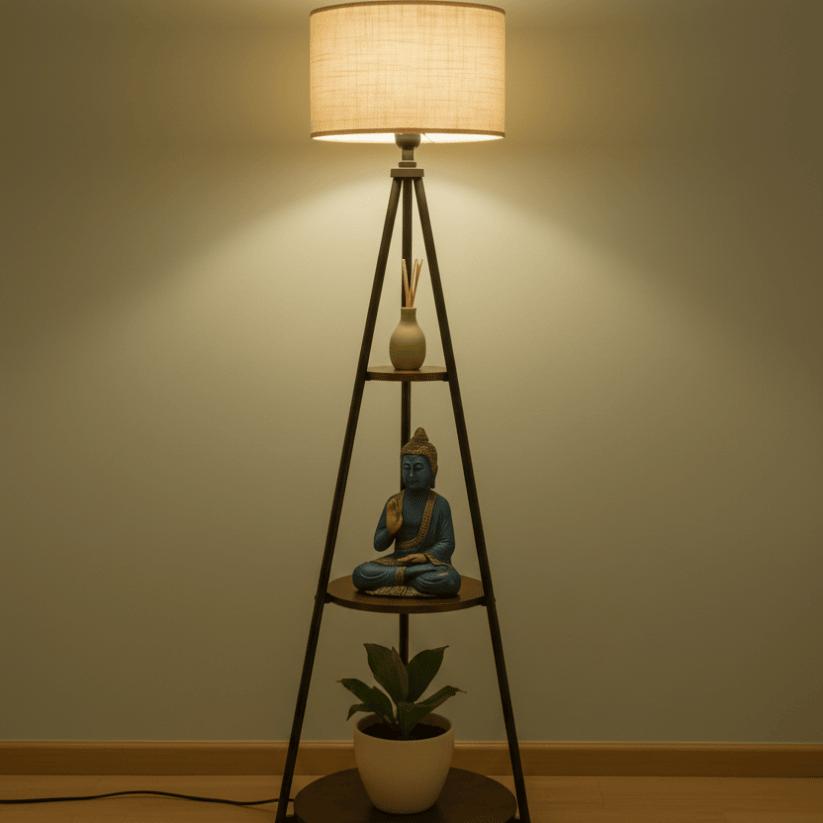 Floor Lamp with Shelf – Modern Lighting & Storage for Home Decor Style My Room