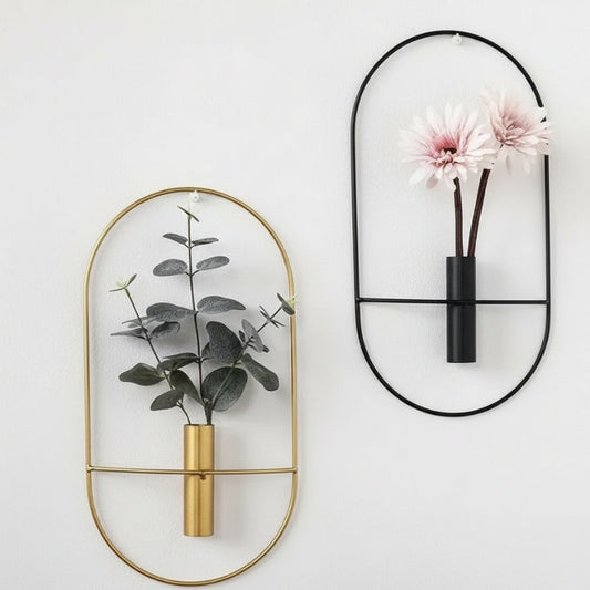 Metal Wall Mounted Flower Holder – Decorative Sculpture for Home Style My Room