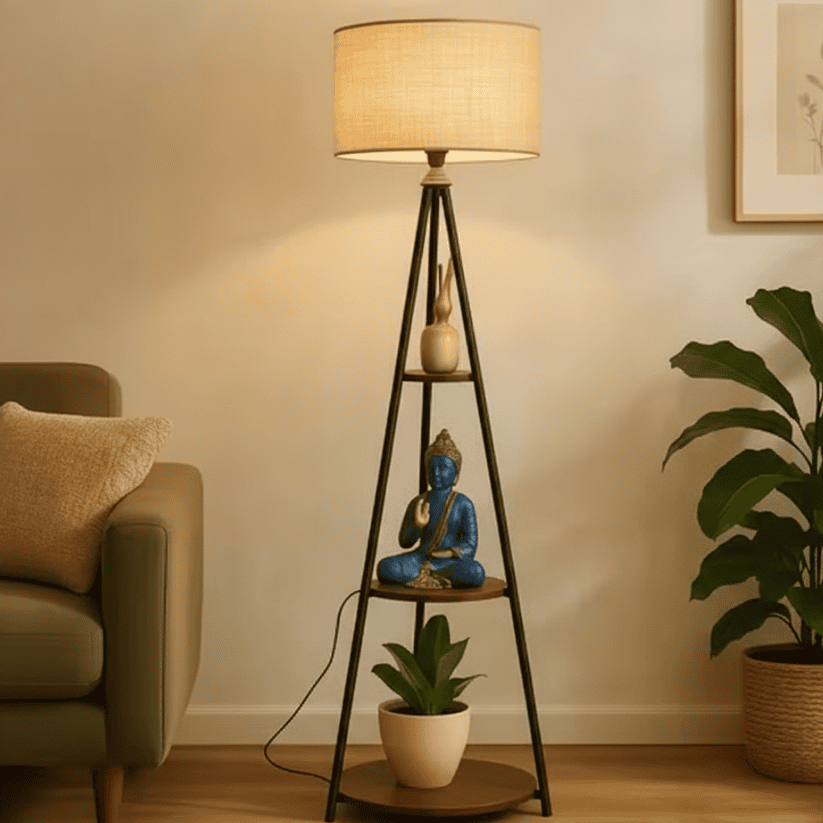 Floor Lamp with Shelf – Modern Lighting & Storage for Home Decor Style My Room