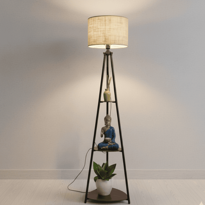 Floor Lamp with Shelf – Modern Lighting & Storage for Home Decor Style My Room