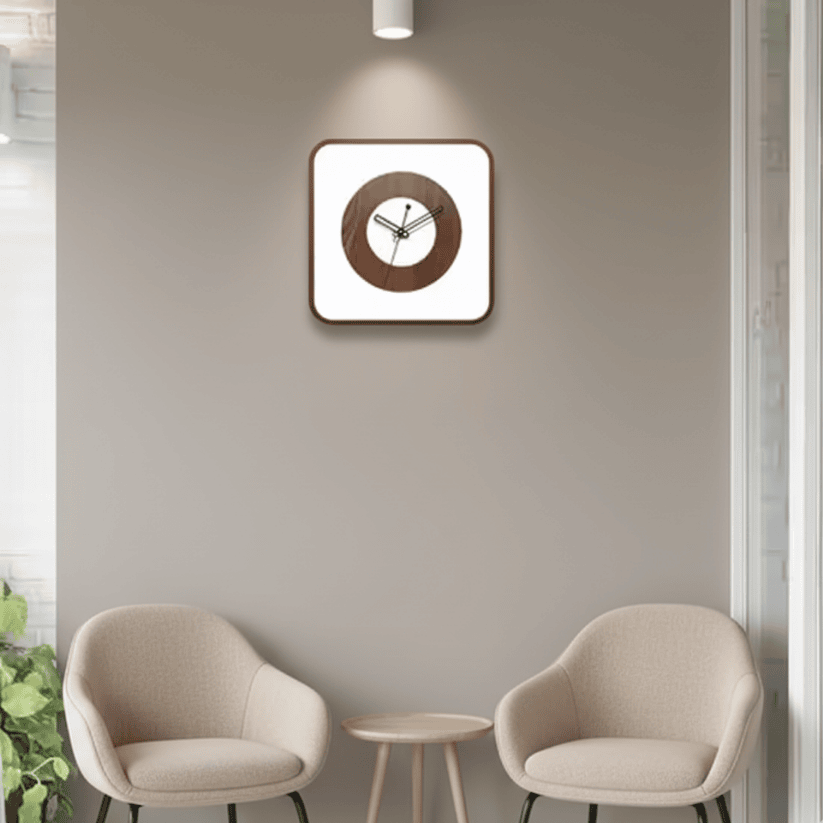 Modern Wooden Square Wall Clock – 12 Inch Style My Room