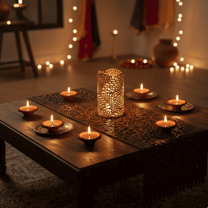 Gold Lantern Showpiece – Decorative Accent for Home & Office (5.5") Style My Room