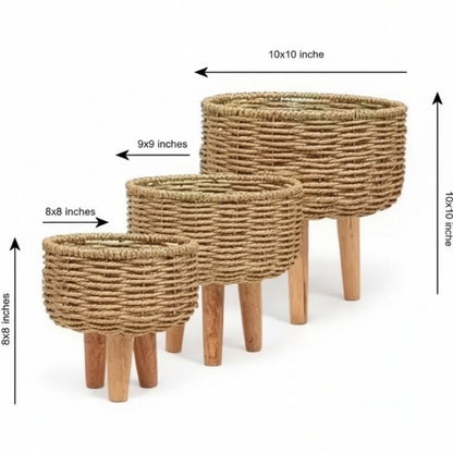 Handmade Jute Planters – Set of 3 Eco-Friendly Boho Plant Containers Style My Room