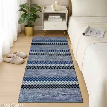 Zigzag Striped Cotton Runner Rug – 22x60 Boho Long Carpet for Hallway or Living Room - Style My Room